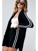 Schwarzes Set mit Streifen, Jacke und Shorts FI714 – Online-Shop – Boutique